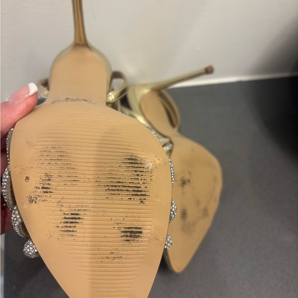 Steve Madden Gold and Silver Strappy Heels - Picture 6 of 8